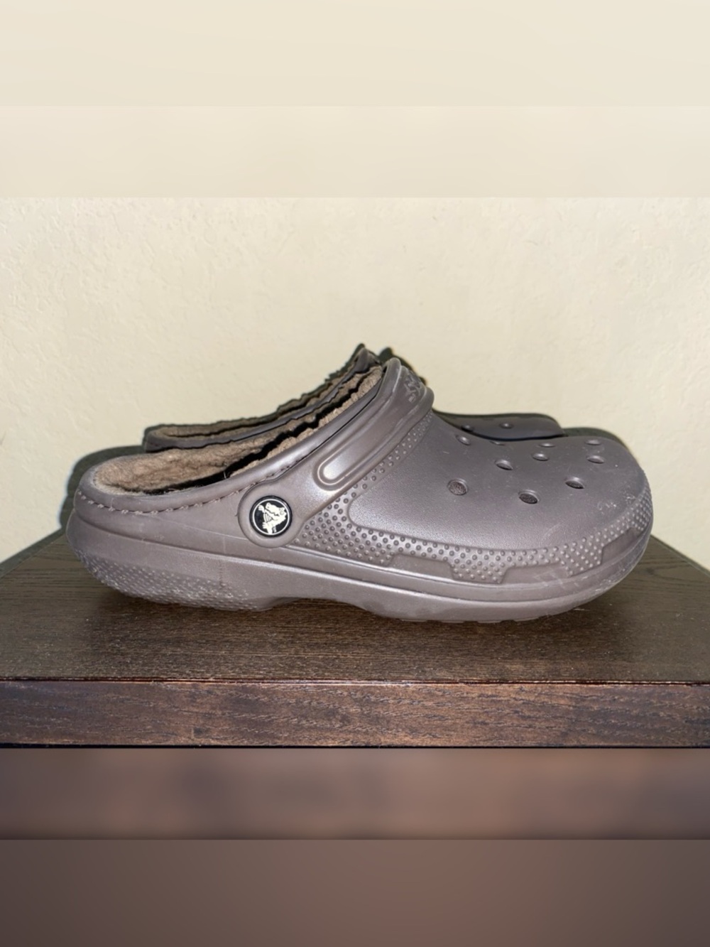 Brown Crocs Classic Lined Clogs - Picture 3 of 5